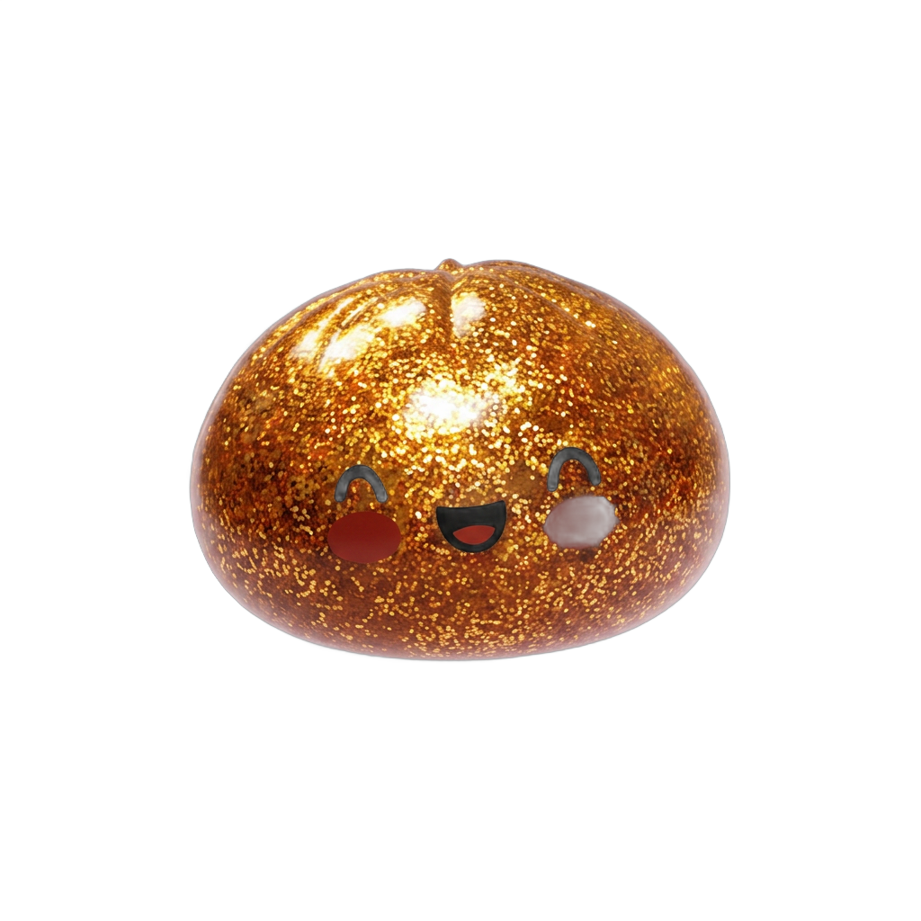 Dumpling Squishy Glitter Or Tesoro Unico — squishy antistress slow-rise kawaii