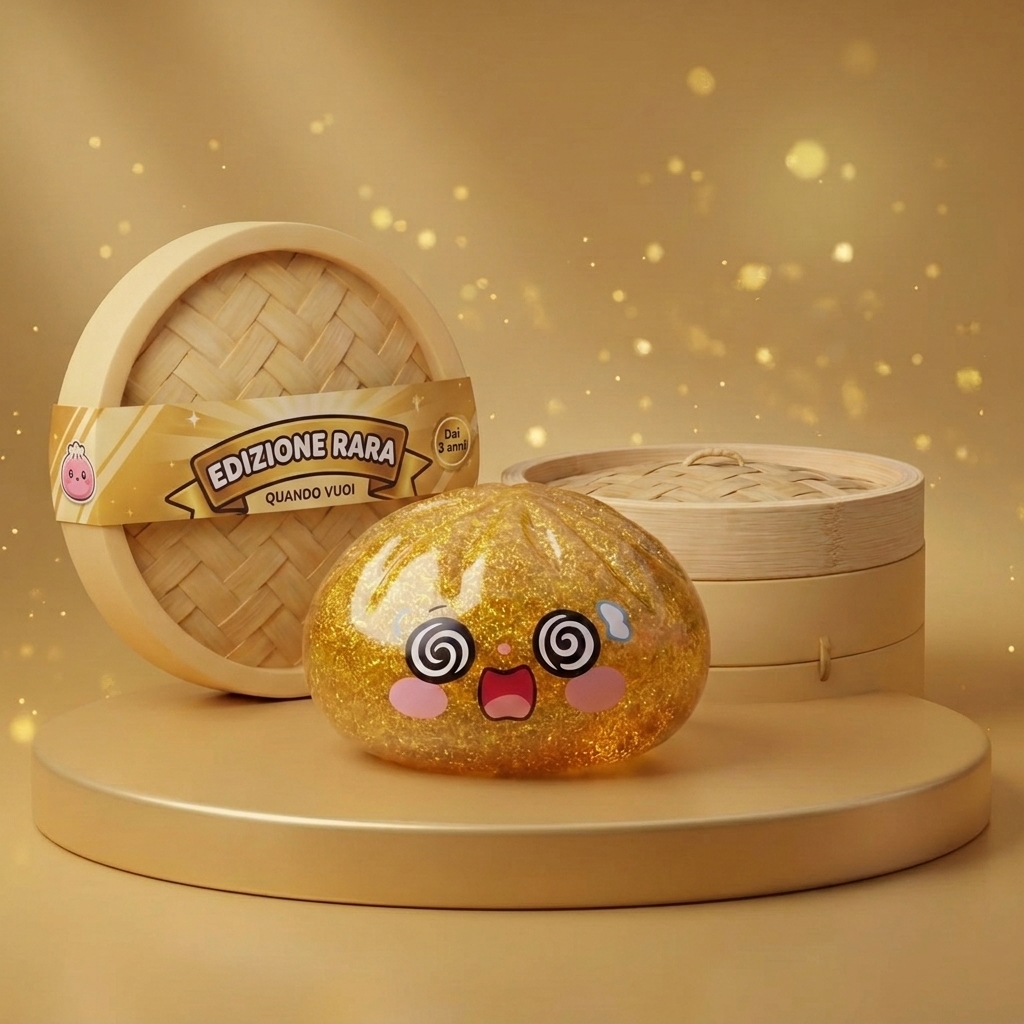 Gold Dumpling Squishy Dorato della Fortuna — squishy antistress slow-rise kawaii