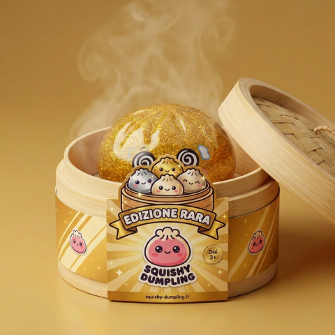 Gold Dumpling Squishy Dorato della Fortuna — squishy antistress slow-rise kawaii
