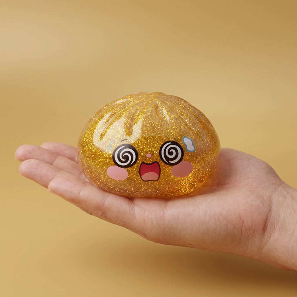 Gold Dumpling Squishy Dorato della Fortuna — squishy antistress slow-rise kawaii