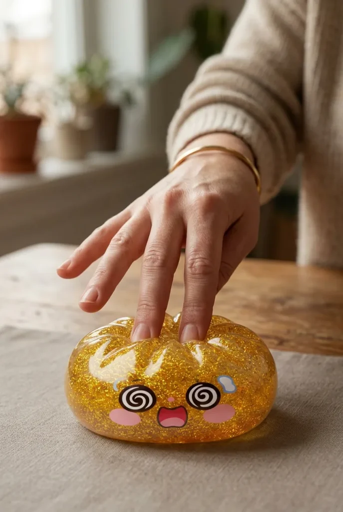 Gold Dumpling Squishy Dorato della Fortuna — squishy antistress slow-rise kawaii