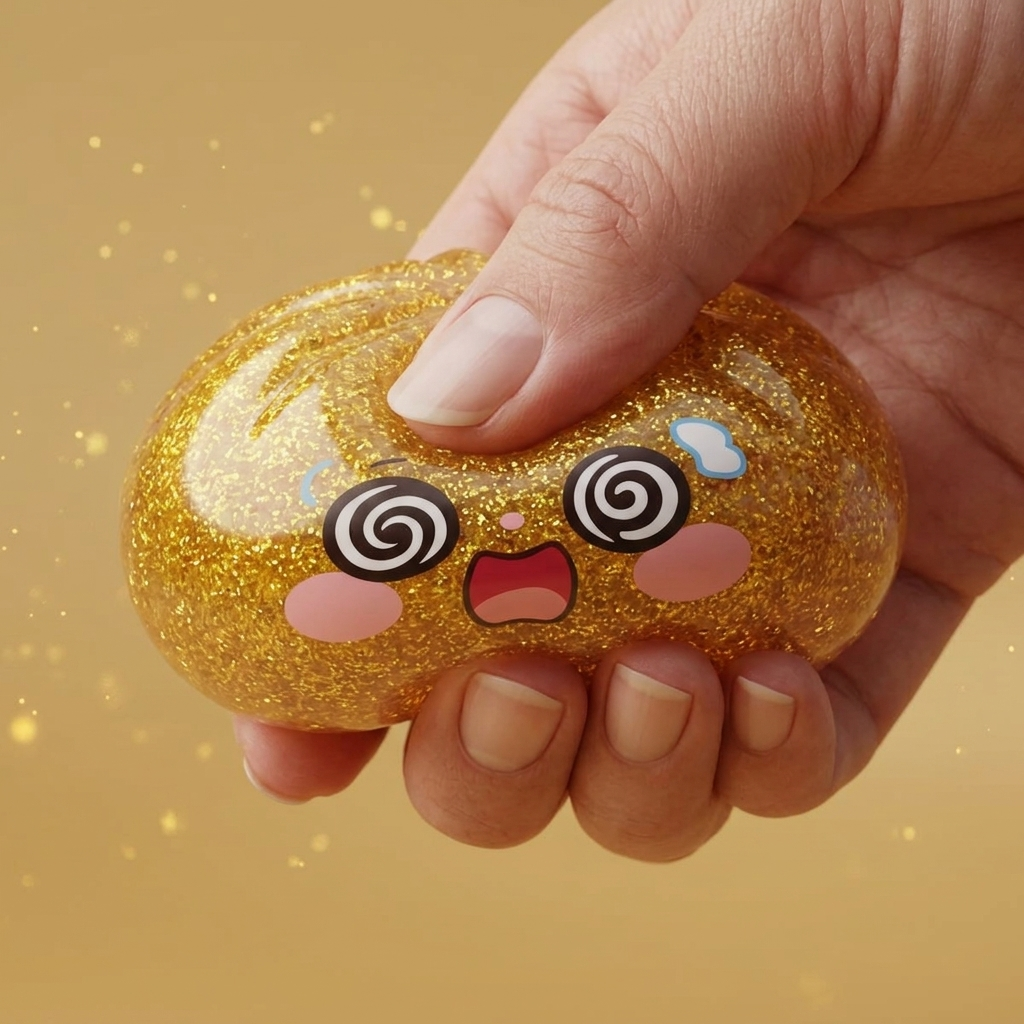 Gold Dumpling Squishy Dorato della Fortuna — squishy antistress slow-rise kawaii