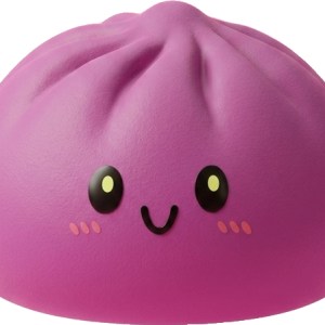 Dumpling Squishy Grigio Magenta — squishy antistress slow-rise kawaii