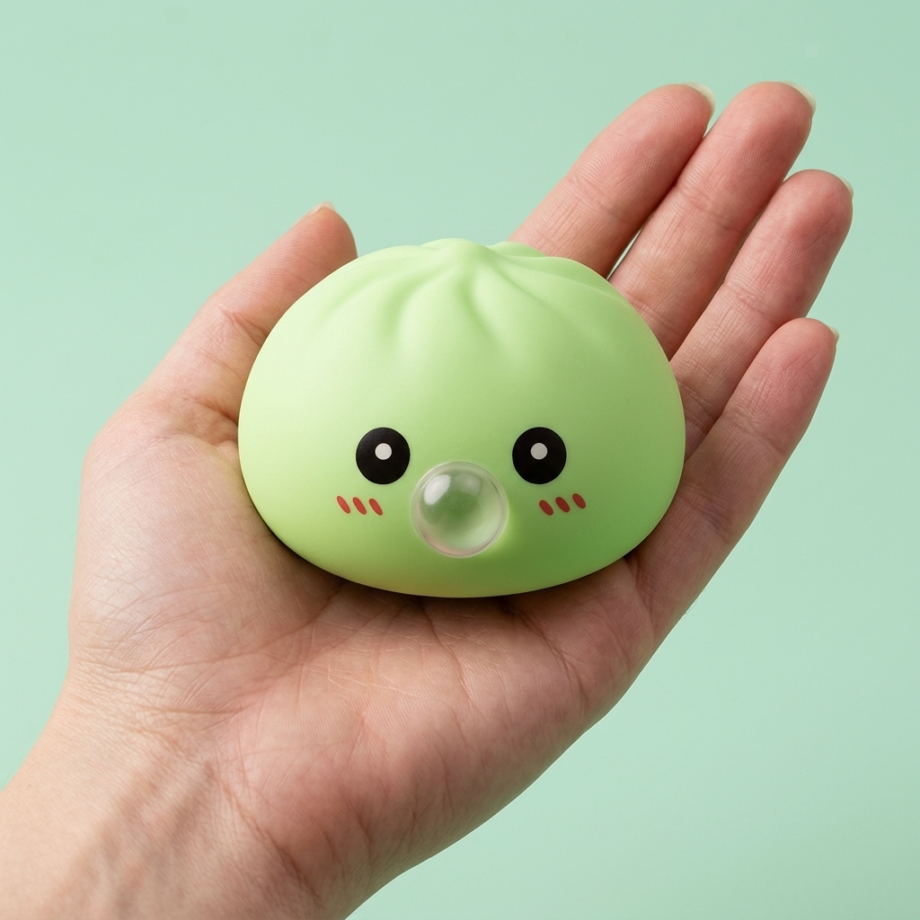 Dumpling Squishy Verde Fresco Naturale — squishy antistress slow-rise kawaii