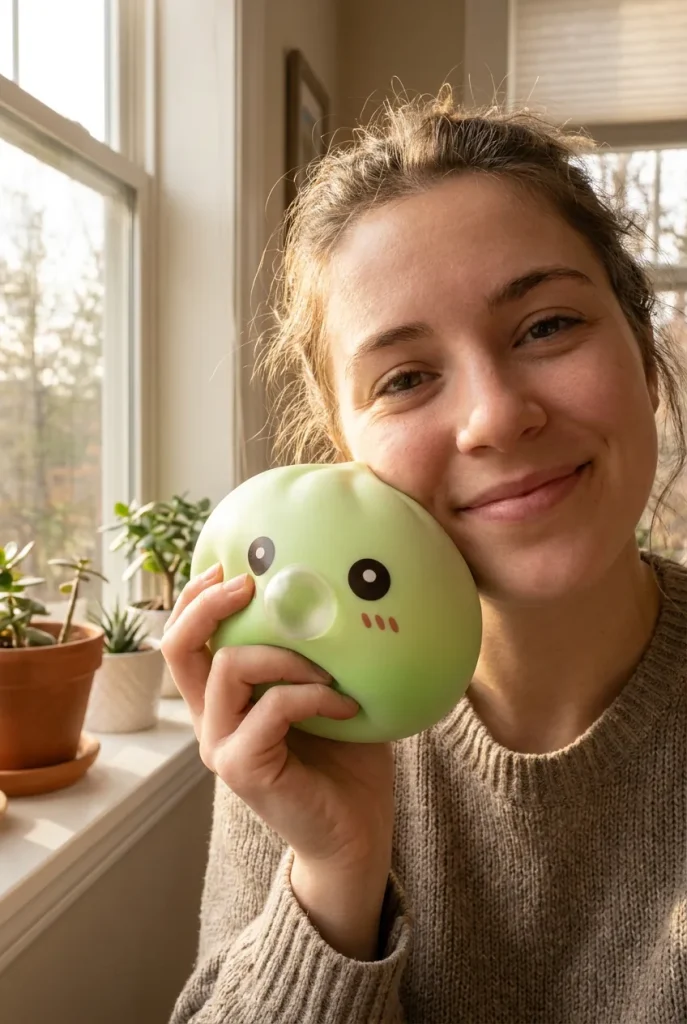 Dumpling Squishy Verde Fresco Naturale — squishy antistress slow-rise kawaii