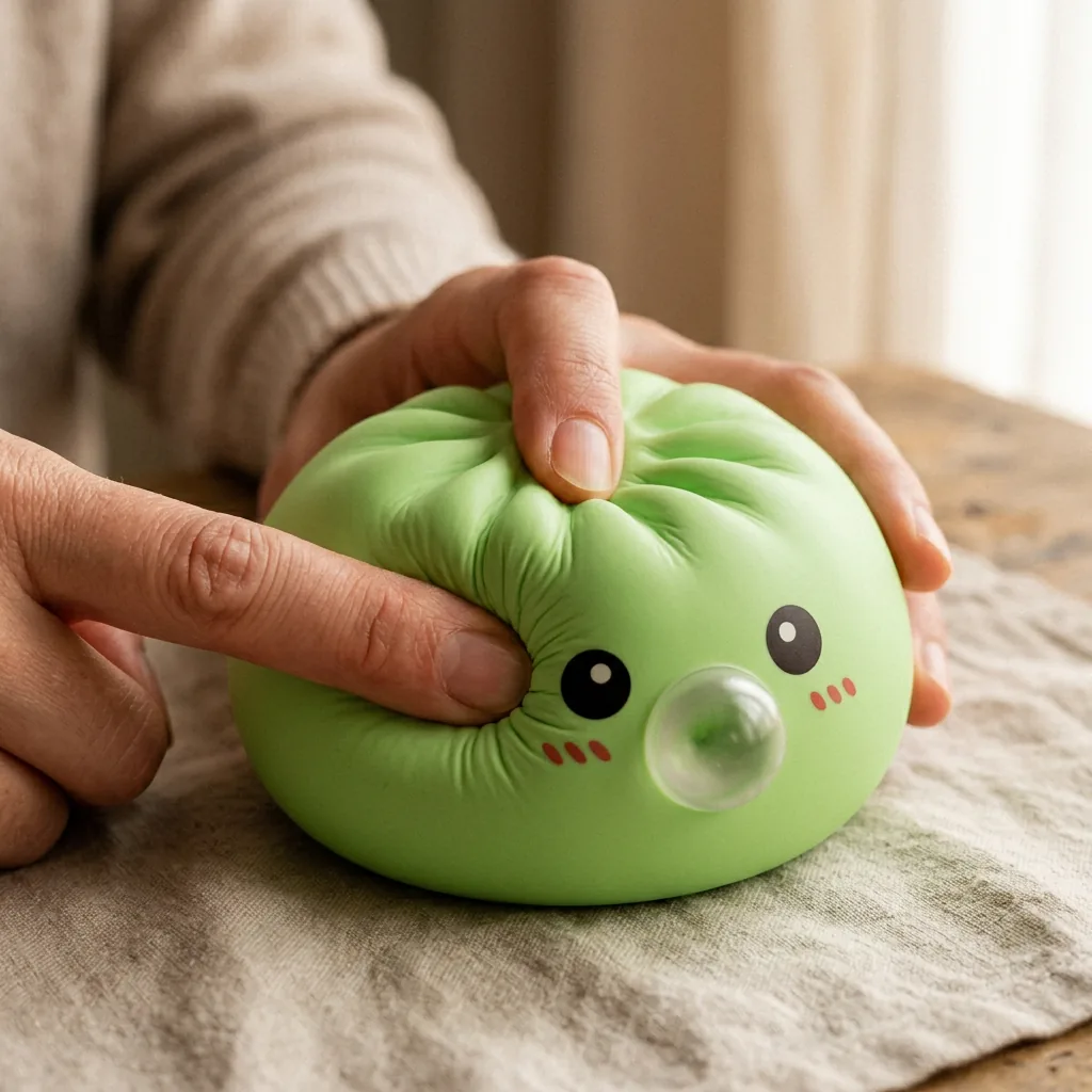 Dumpling Squishy Verde Fresco Naturale — squishy antistress slow-rise kawaii