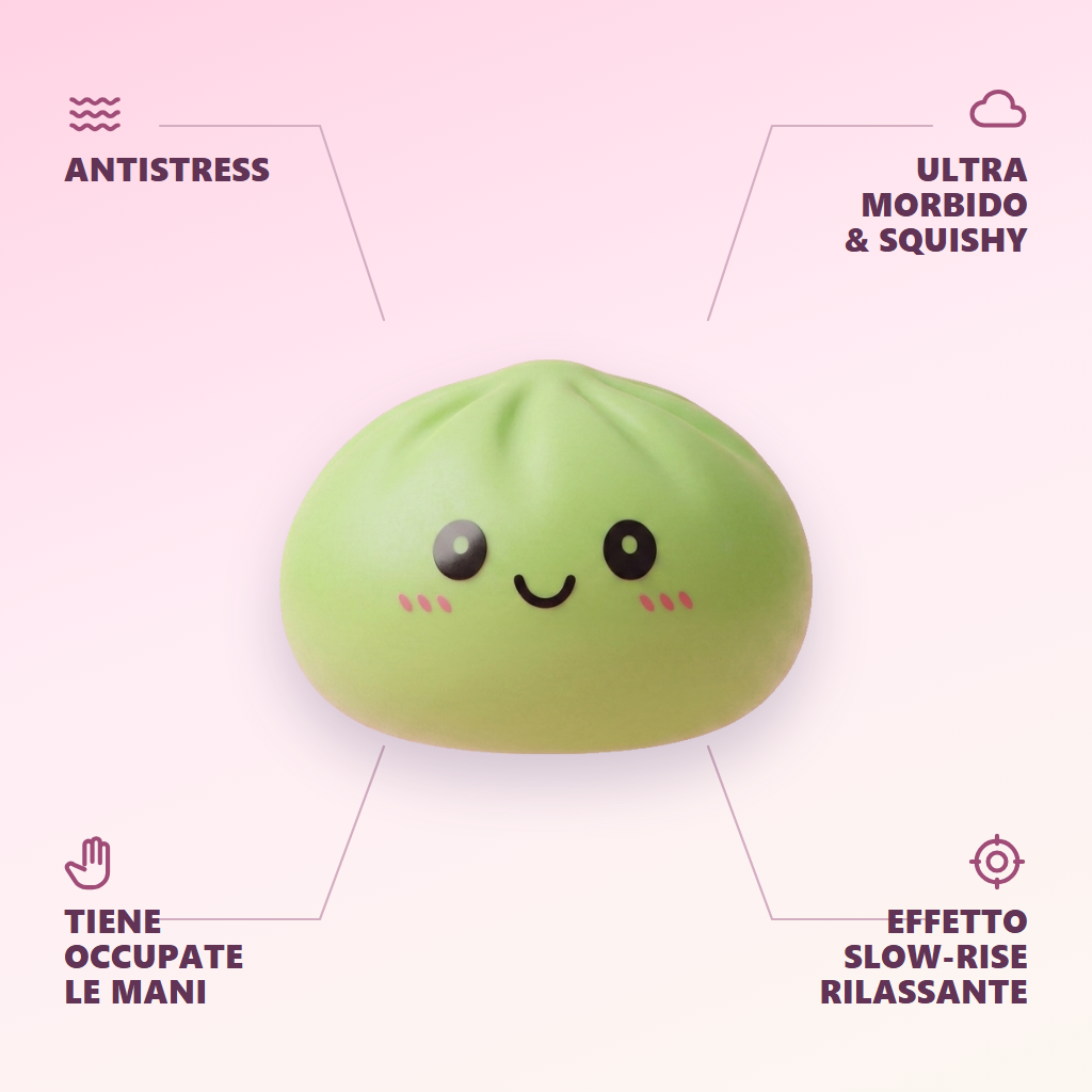 Dumpling Squishy Verde Matcha — squishy antistress slow-rise kawaii
