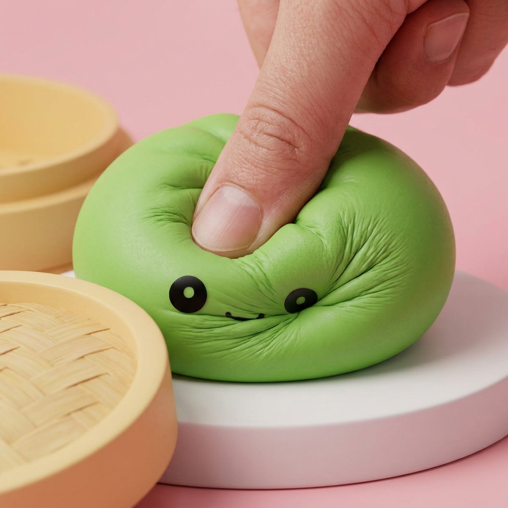Dumpling Squishy Verde Matcha — squishy antistress slow-rise kawaii