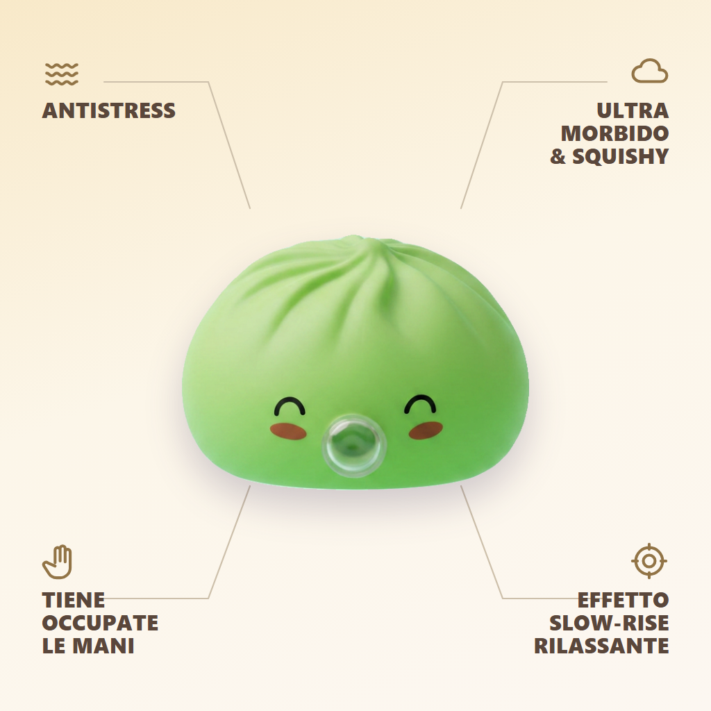 Dumpling Squishy Matcha Verde Rare Blow — squishy antistress slow-rise kawaii