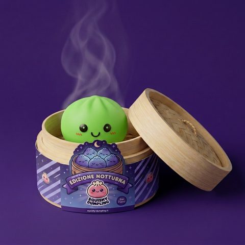 Dumpling Squishy Verde Luce Notturna — squishy antistress slow-rise kawaii