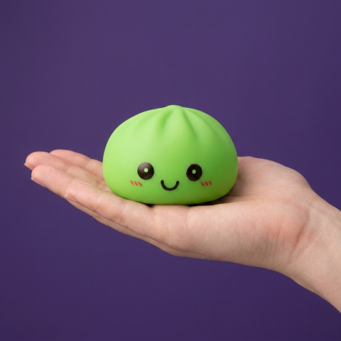 Dumpling Squishy Verde Luce Notturna — squishy antistress slow-rise kawaii