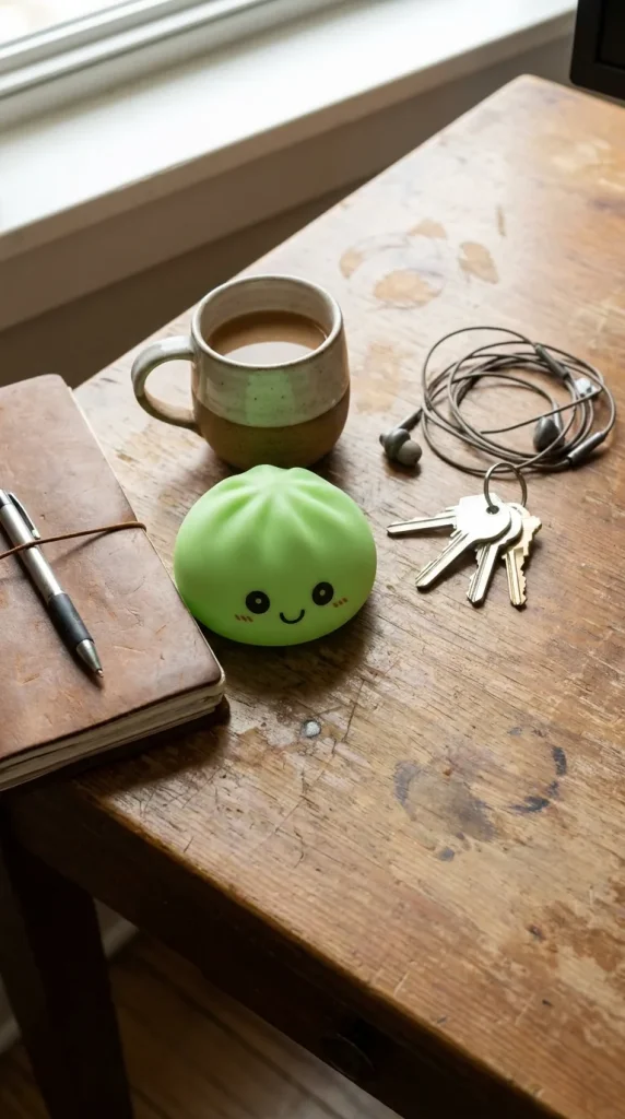 Dumpling Squishy Verde Luce Notturna — squishy antistress slow-rise kawaii