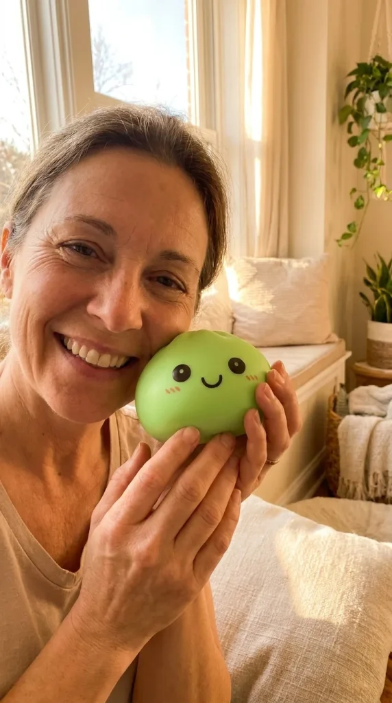 Dumpling Squishy Verde Luce Notturna — squishy antistress slow-rise kawaii
