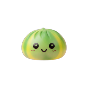 Squishy Dumpling Tie Dye Verde Effetto Vortice — squishy antistress slow-rise kawaii