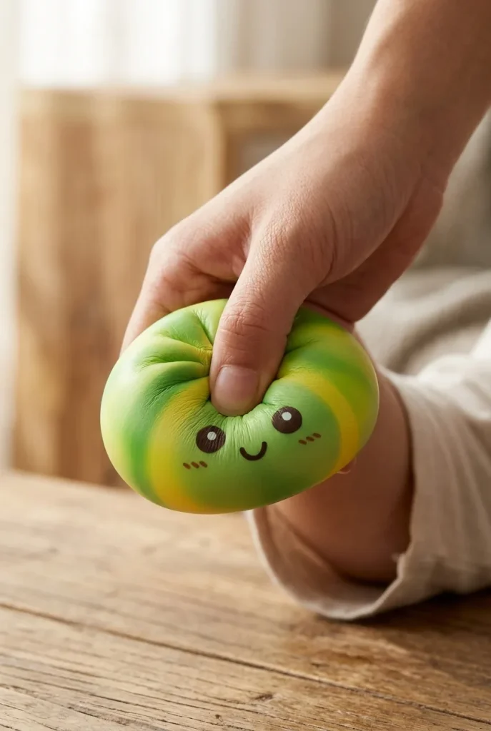 Squishy Dumpling Tie Dye Verde Effetto Vortice — squishy antistress slow-rise kawaii