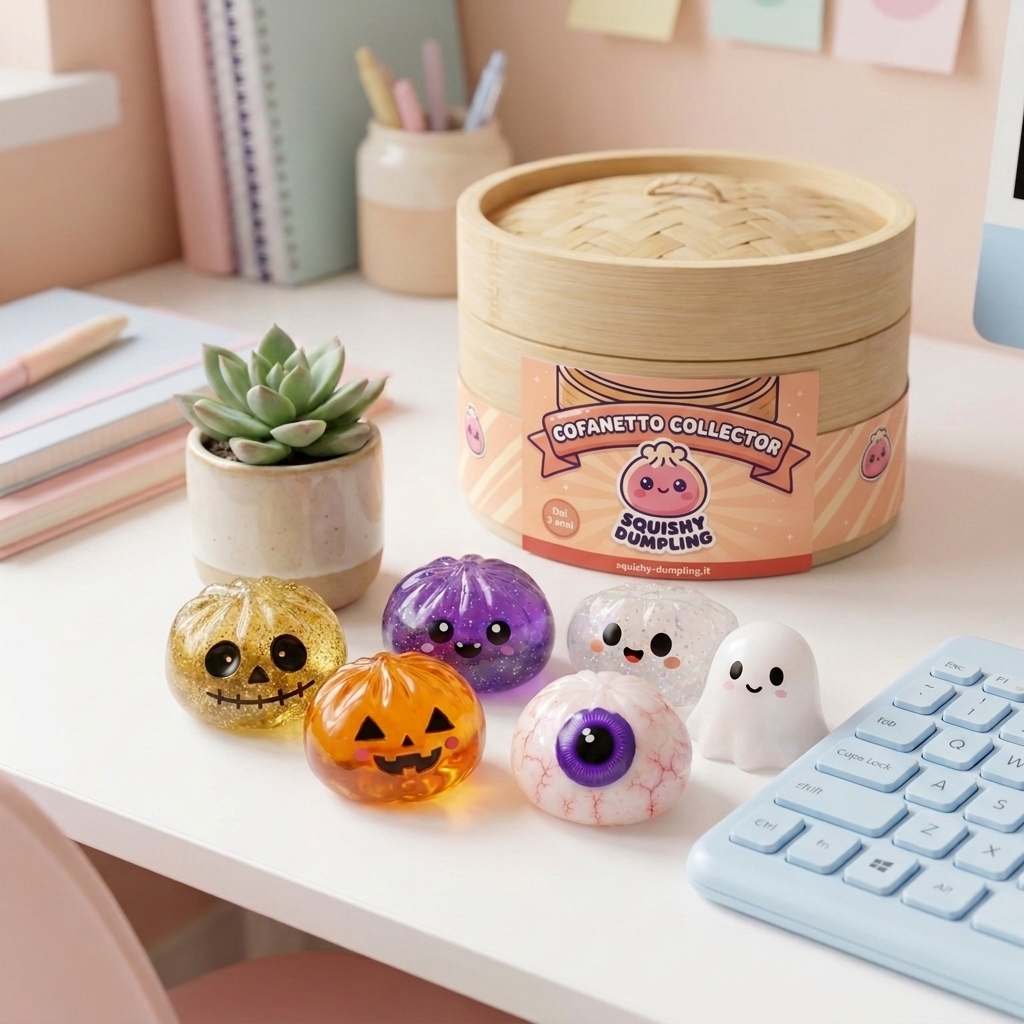 Squishy Dumpling Halloween Set da 5 — squishy antistress slow-rise kawaii