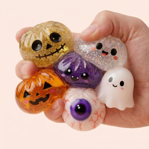 Squishy Dumpling Halloween Set da 5 — squishy antistress slow-rise kawaii