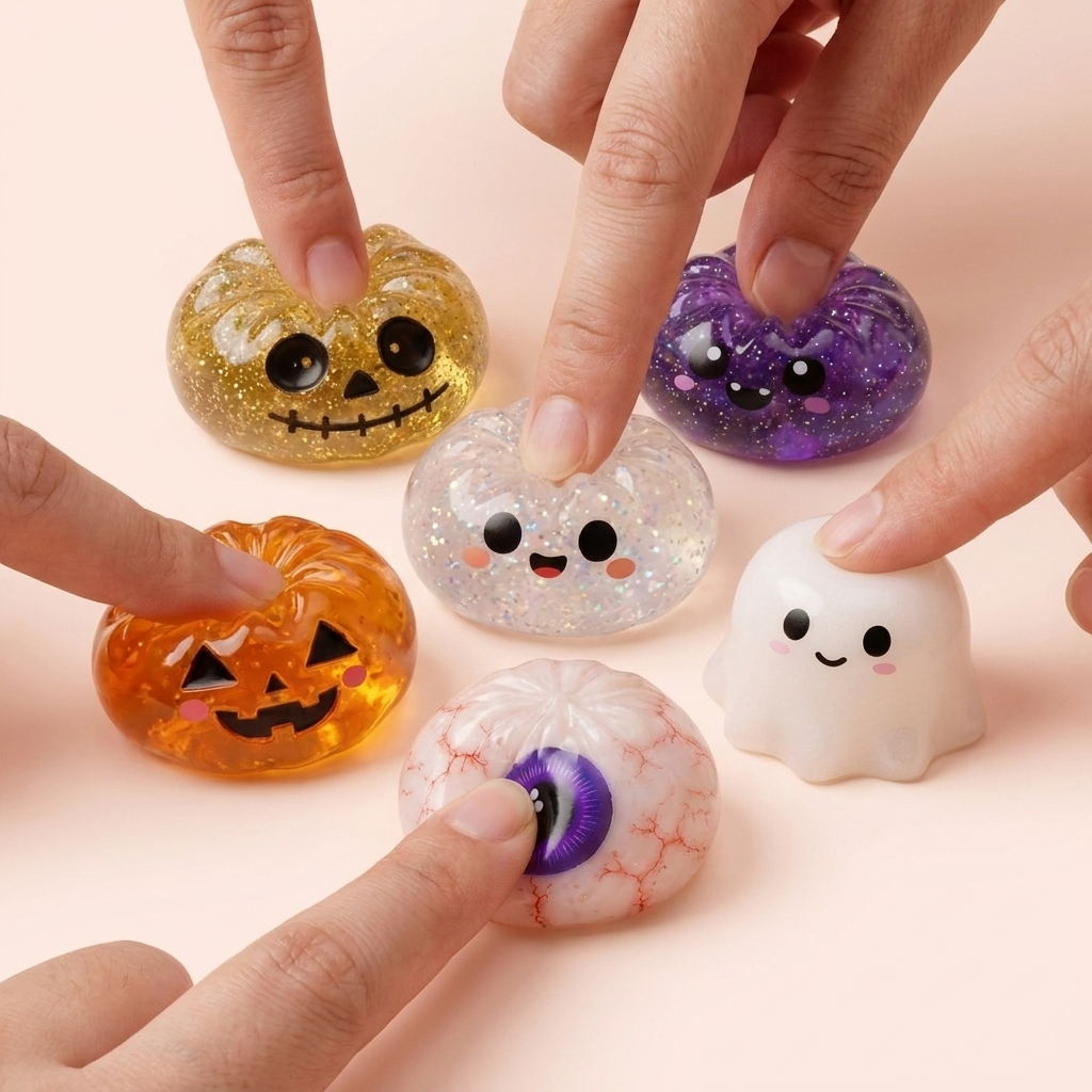 Squishy Dumpling Halloween Set da 5 — squishy antistress slow-rise kawaii