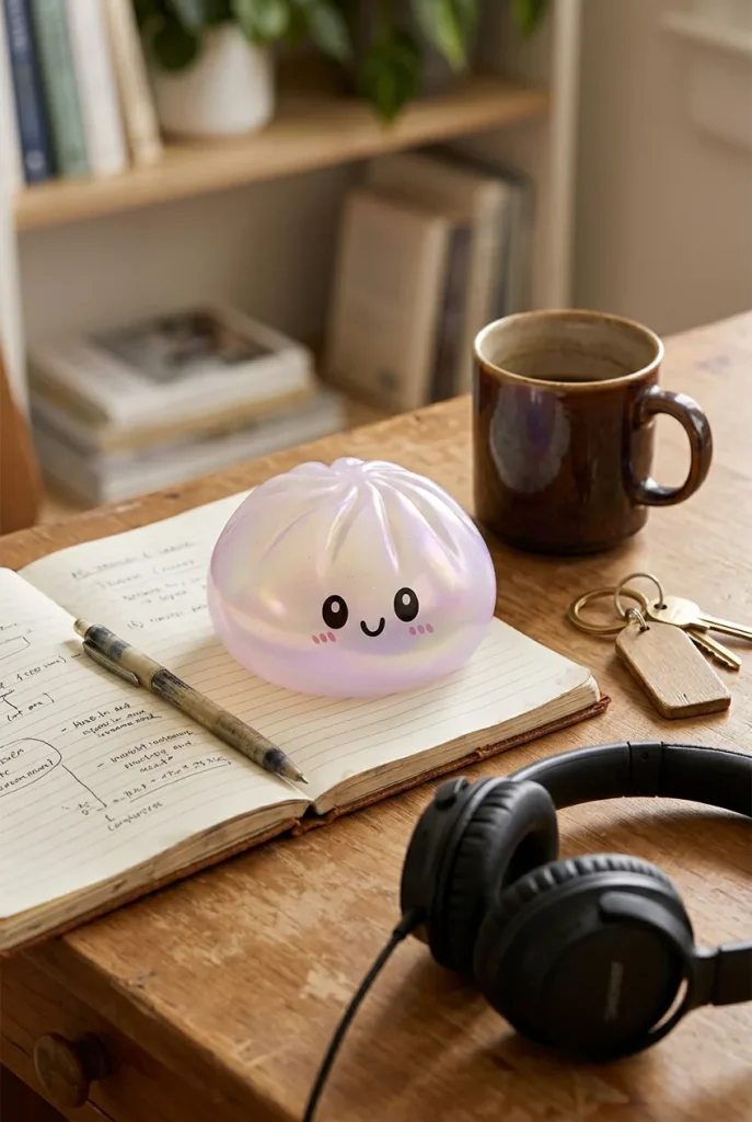 Dumpling Squishy Holographic Iridescente — squishy antistress slow-rise kawaii