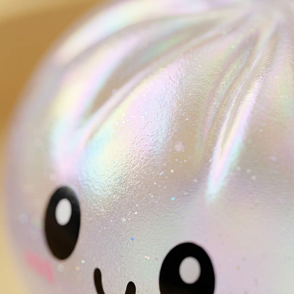 Dumpling Squishy Holographic Iridescente — squishy antistress slow-rise kawaii