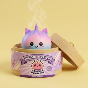 Jumbo Dumpling Squishy Unicorno Arcobaleno — squishy antistress slow-rise kawaii