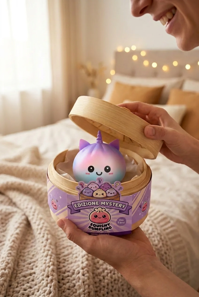 Jumbo Dumpling Squishy Unicorno Arcobaleno — squishy antistress slow-rise kawaii