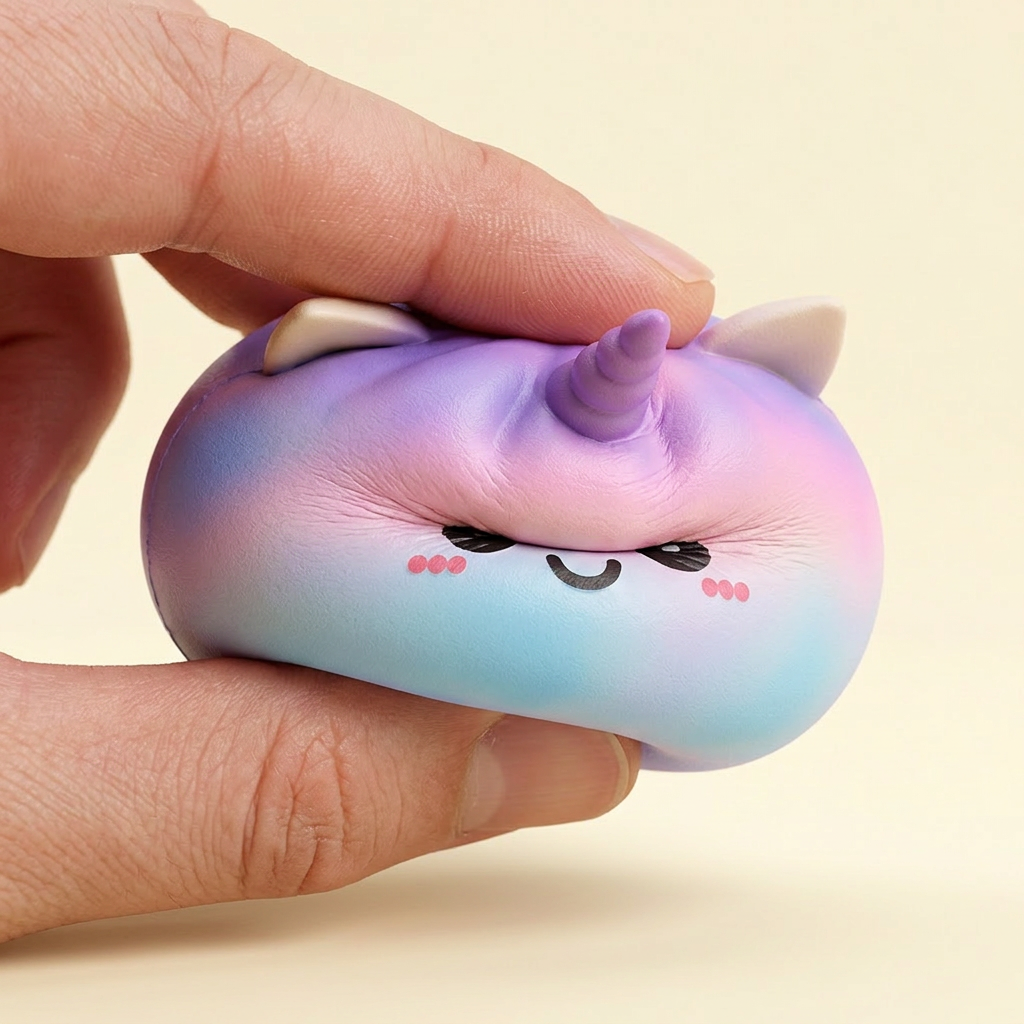 Jumbo Dumpling Squishy Unicorno Arcobaleno — squishy antistress slow-rise kawaii