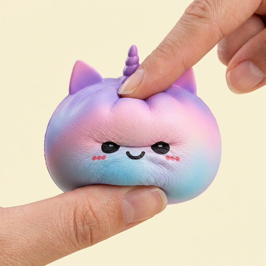 Jumbo Dumpling Squishy Unicorno Arcobaleno — squishy antistress slow-rise kawaii