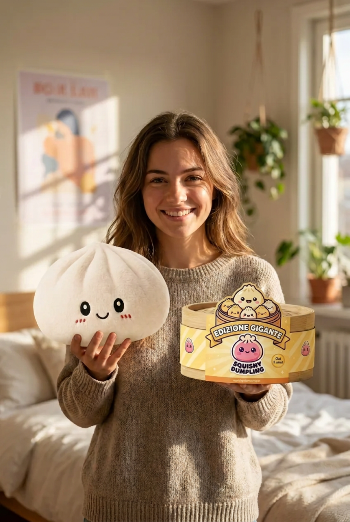 Squishy Dumpling Big Cuscino Morbidoso — squishy antistress slow-rise kawaii