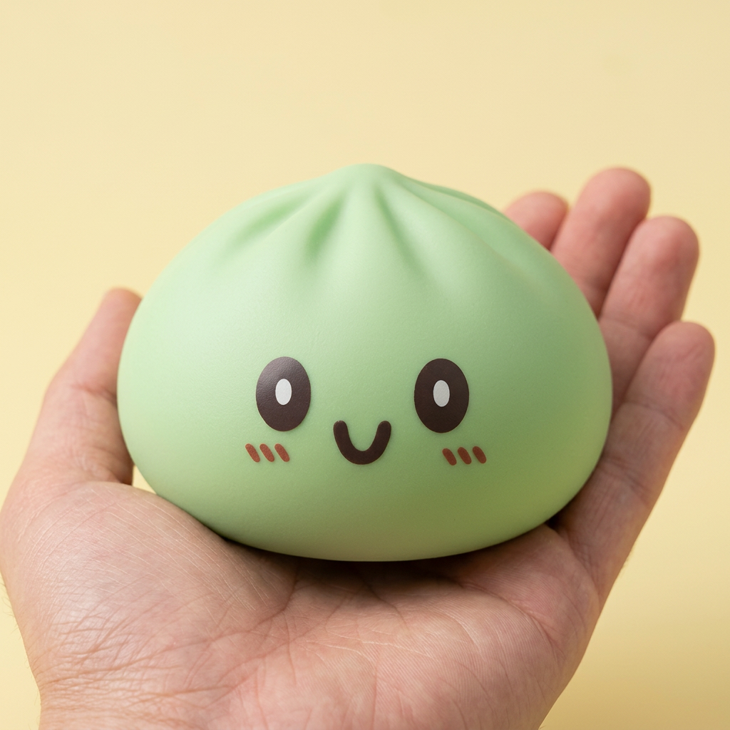 Squishy Dumpling Gigante Verde Jumbo — squishy antistress slow-rise kawaii