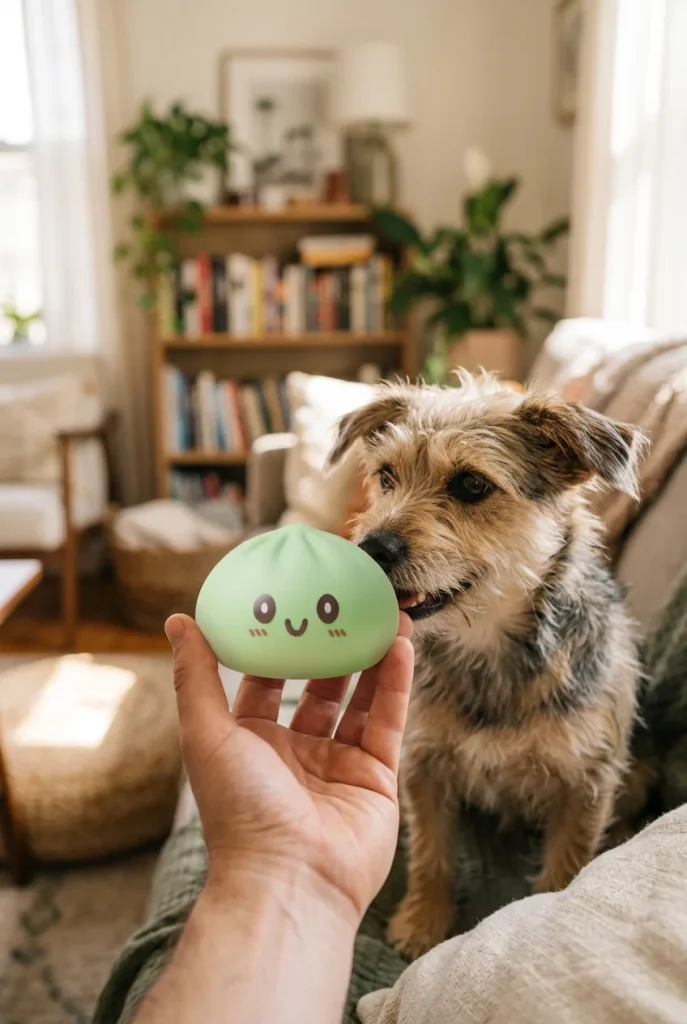 Squishy Dumpling Gigante Verde Jumbo — squishy antistress slow-rise kawaii