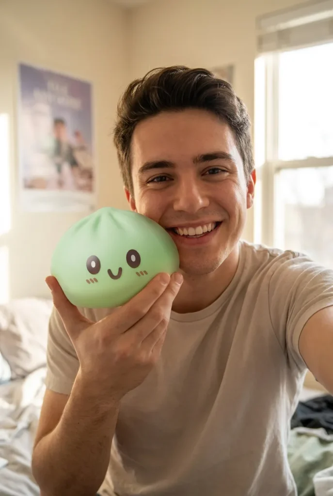 Squishy Dumpling Gigante Verde Jumbo — squishy antistress slow-rise kawaii