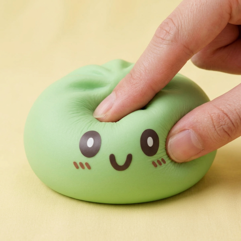 Squishy Dumpling Gigante Verde Jumbo — squishy antistress slow-rise kawaii