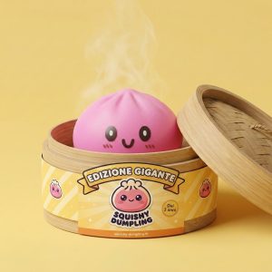 Giant Dumpling Squishy Rosa — squishy antistress slow-rise kawaii