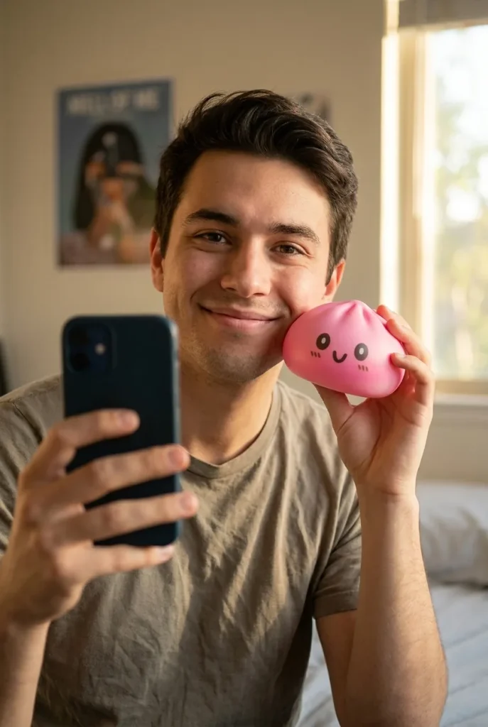 Giant Dumpling Squishy Rosa — squishy antistress slow-rise kawaii