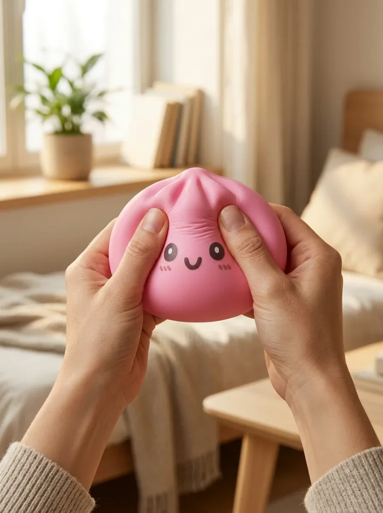 Giant Dumpling Squishy Rosa — squishy antistress slow-rise kawaii