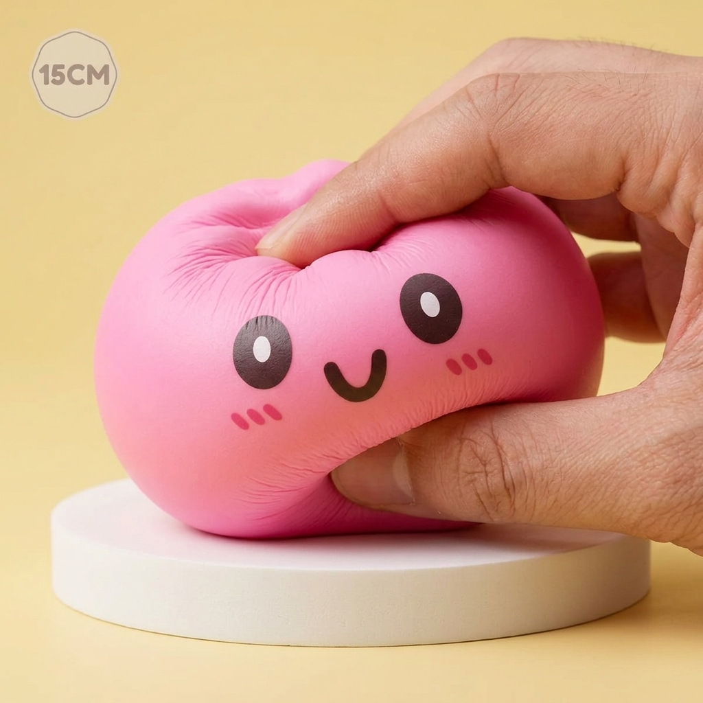 Giant Dumpling Squishy Rosa — squishy antistress slow-rise kawaii