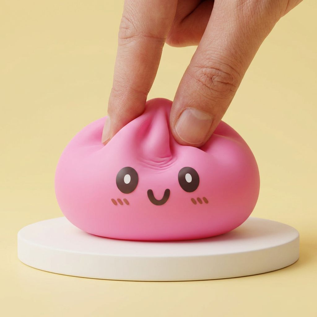 Giant Dumpling Squishy Rosa — squishy antistress slow-rise kawaii