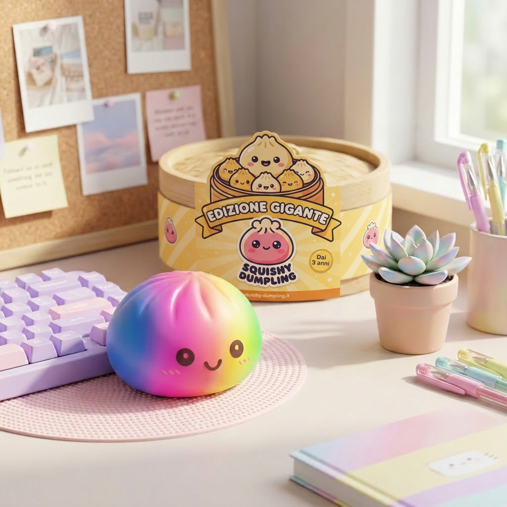 Rainbow Dumpling Squishy Gigante — squishy antistress slow-rise kawaii