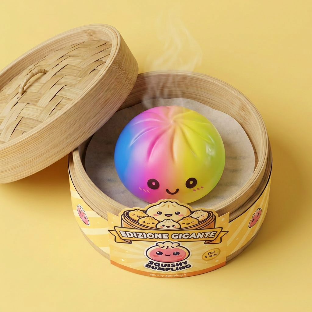 Rainbow Dumpling Squishy Gigante — squishy antistress slow-rise kawaii