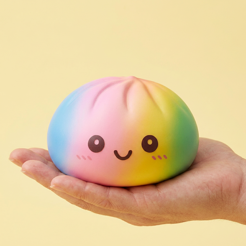 Rainbow Dumpling Squishy Gigante — squishy antistress slow-rise kawaii