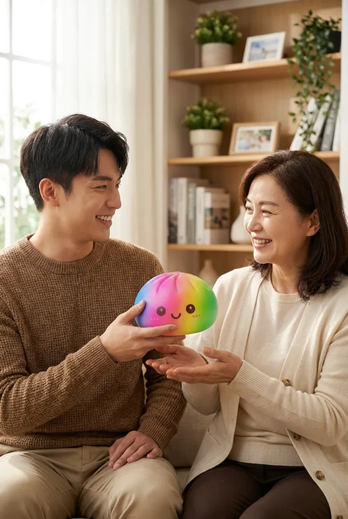 Rainbow Dumpling Squishy Gigante — squishy antistress slow-rise kawaii