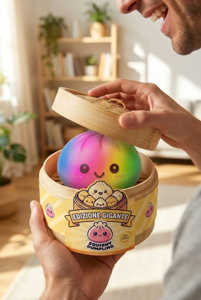 Rainbow Dumpling Squishy Gigante — squishy antistress slow-rise kawaii