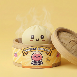 Squishy Dumpling Giallo Gigante Jumbo — squishy antistress slow-rise