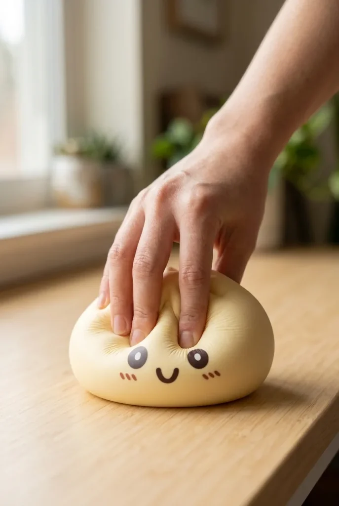 Squishy Dumpling Giallo Gigante Jumbo — squishy antistress slow-rise kawaii