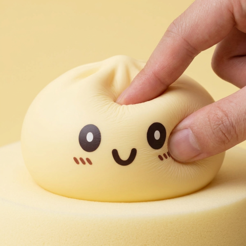 Squishy Dumpling Giallo Gigante Jumbo — squishy antistress slow-rise kawaii