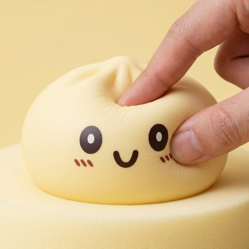 Squishy Dumpling Giallo Gigante Jumbo — squishy antistress slow-rise kawaii