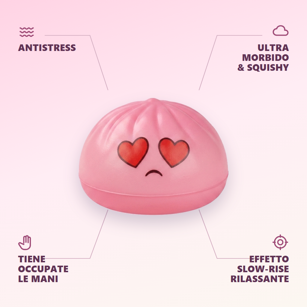 Mini Dumpling Squishy Kawaii Mystery con Cestino — squishy antistress slow-rise kawaii