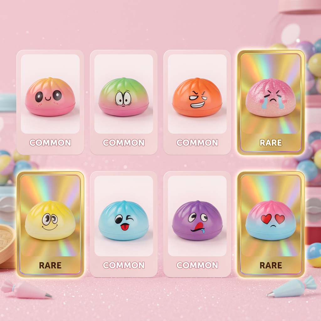 Mini Dumpling Squishy Kawaii Mystery con Cestino — squishy antistress slow-rise kawaii