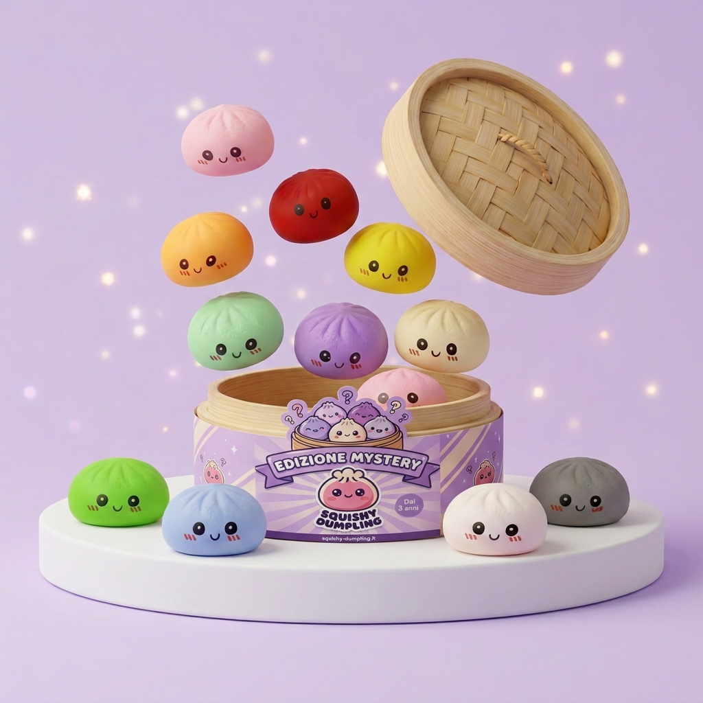 Mini Dumplings Squishy Mystery – Confezione Sorpresa — squishy antistress slow-rise kawaii